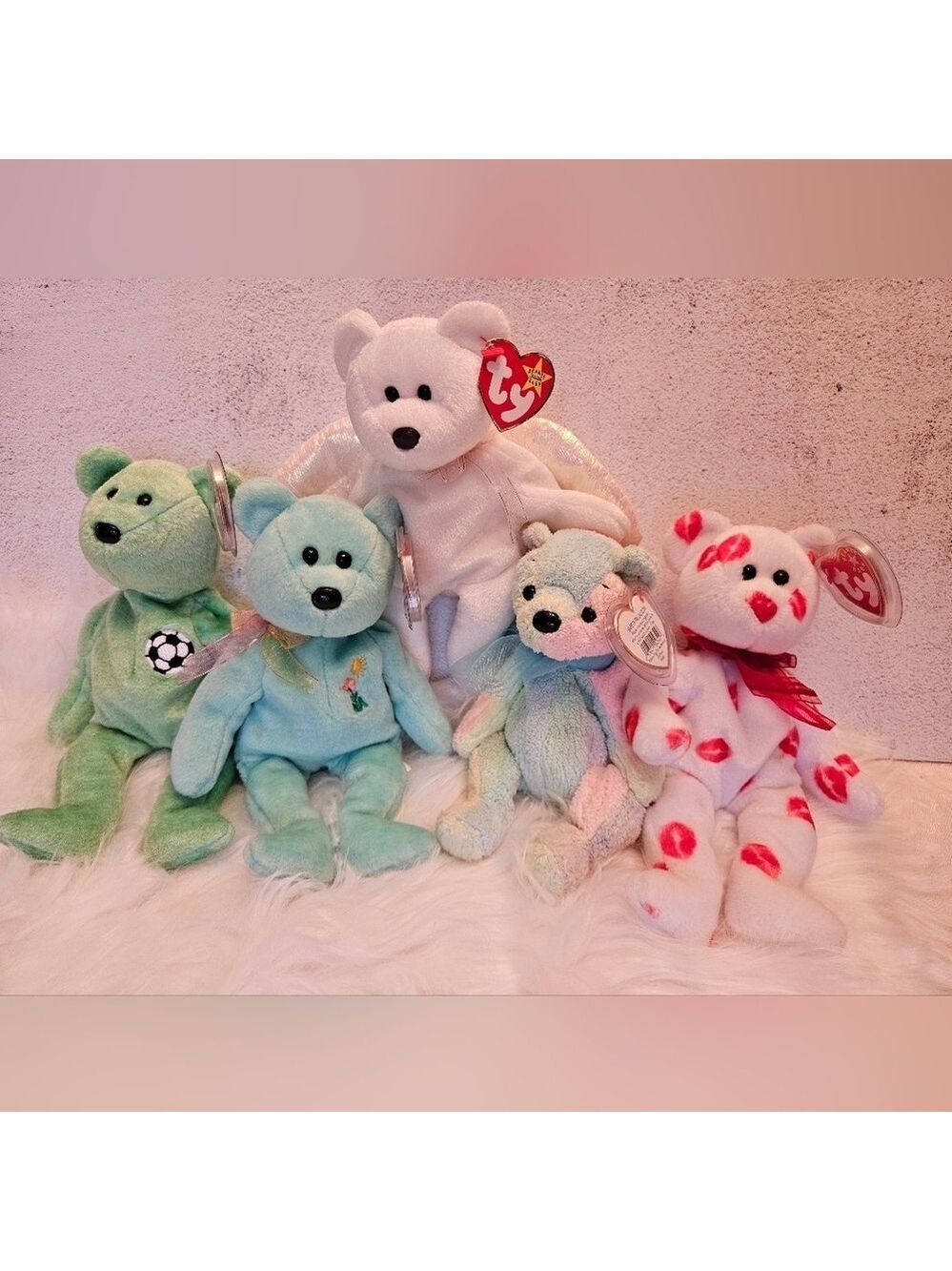 TY Beanie Babies Plush Bear Lot - Excellent Condition with Tags